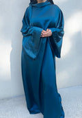 Robe Longue Satin — Bleu Pétrole