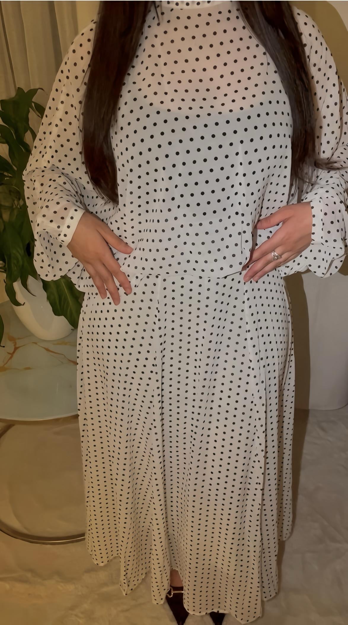 Ensemble à Pois — Blanc