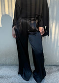 Pantalon Palazzo Satiné — Noir