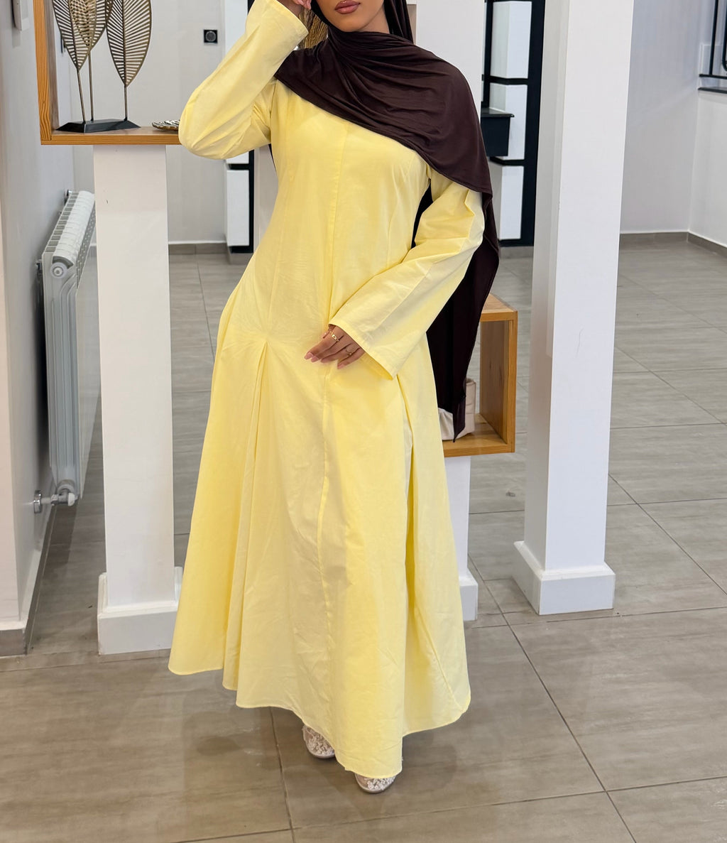 Robe cintrée jaune