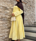 Robe cintrée jaune